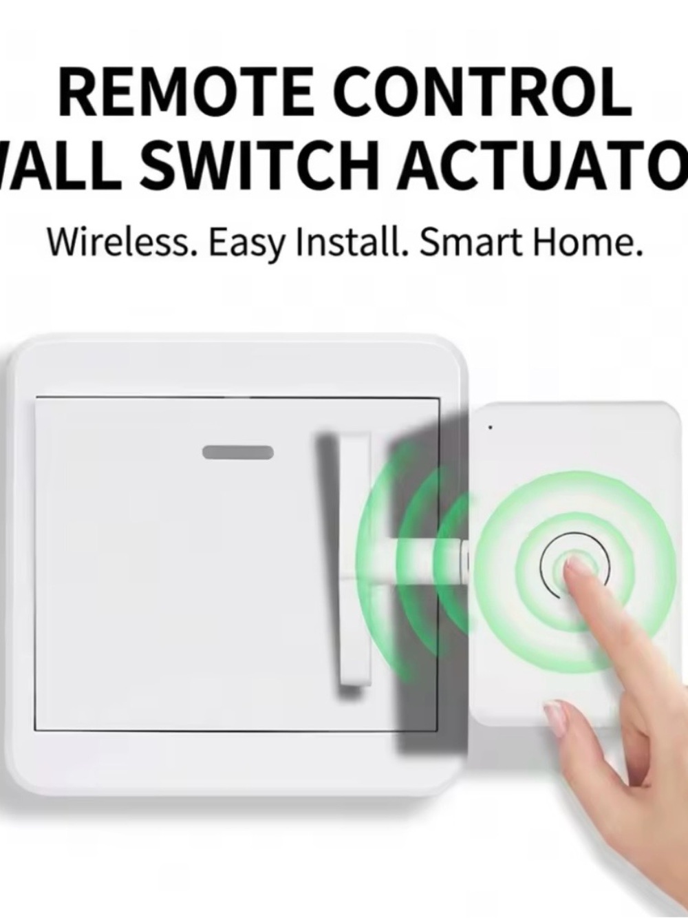 Wireless White Remote Control Wall Switch Actuator - Smart Home